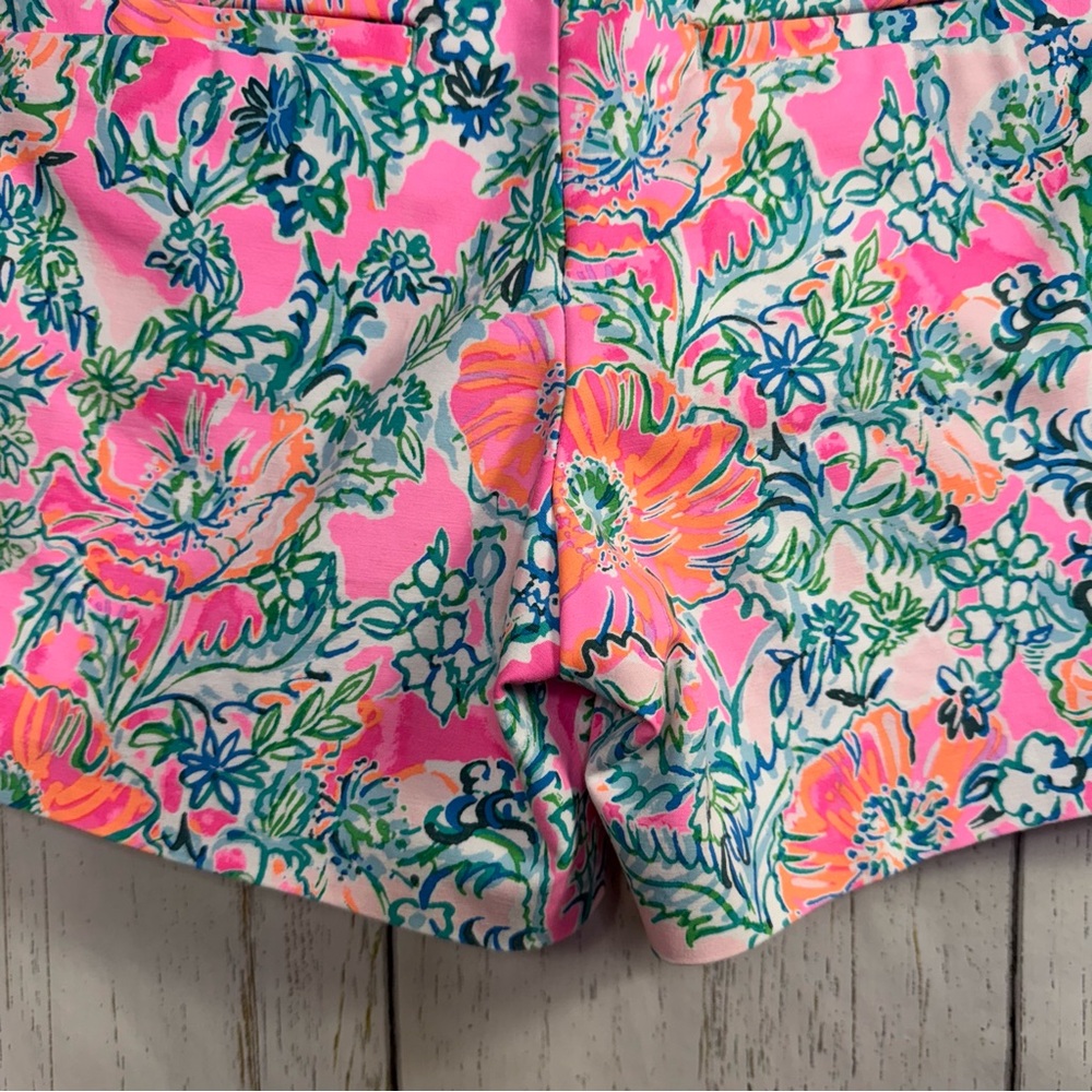 Lilly Pulitzer Gretchen High Rise Shorts Tropical Floral Vibrant Colorful Summer - Picture 11 of 15